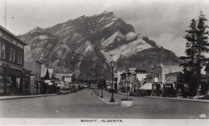 Banff, Alberta, in the Canadian Rockies -- once upon a time.