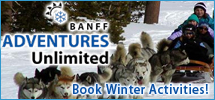 Book your winter activities in the Canadian Rockies with Banff Travel!