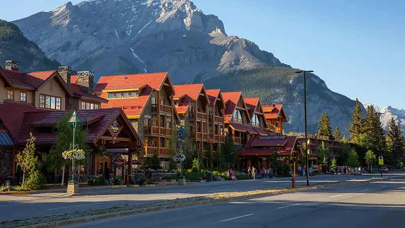 Banff city during a summer day