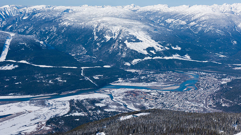 scenic mountain view in Revelstoke, BC