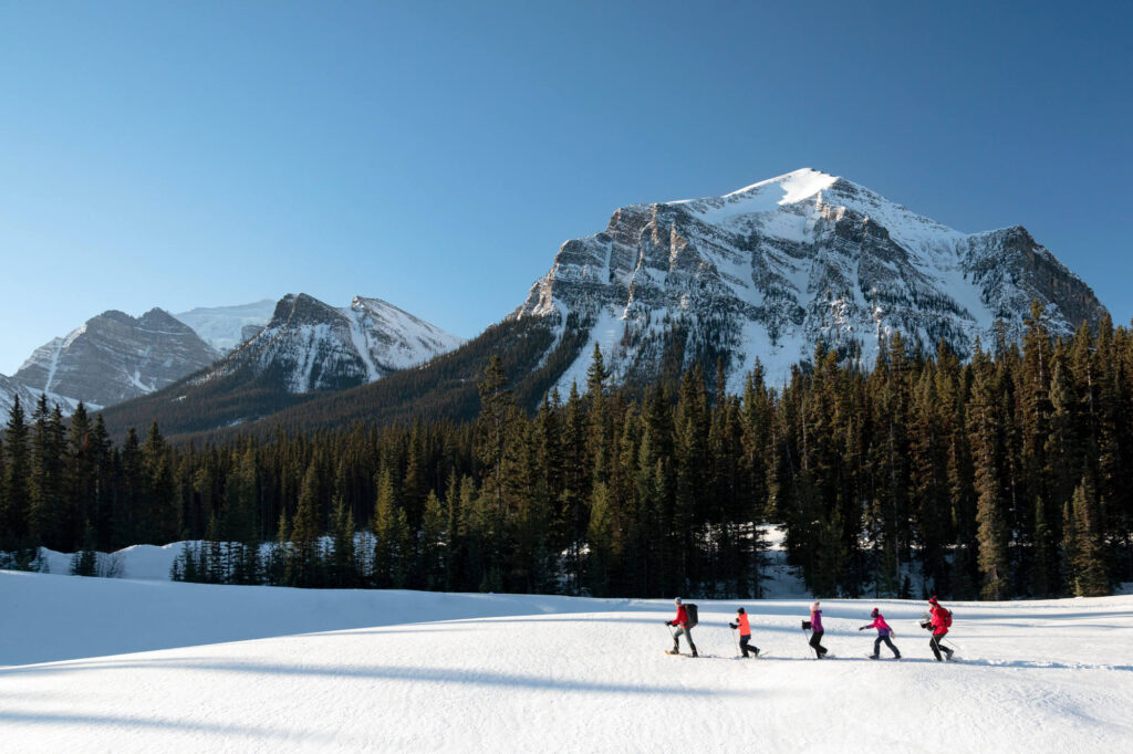 Snowshoeing in Lake Louise