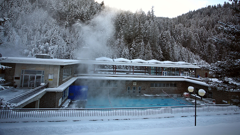 spa mineal waters at Radium Hot Springs