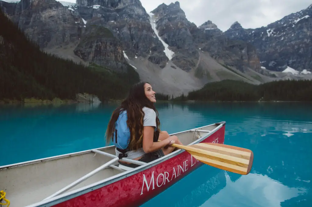 canoeing lake moraine