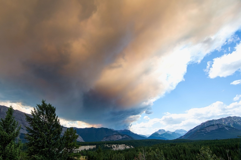 Banff wildfire smoke