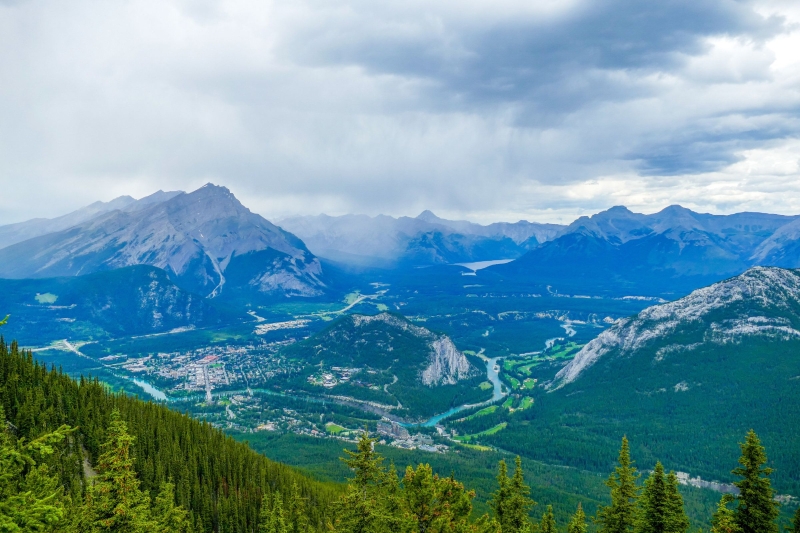 rain over Bow Valley