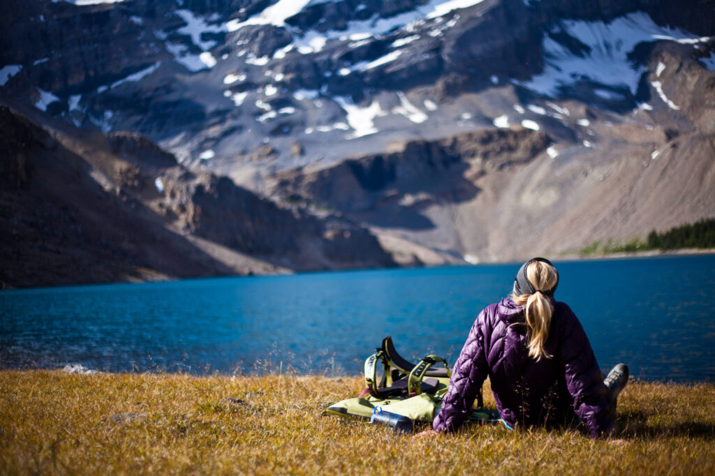 hiking in banff during the spring