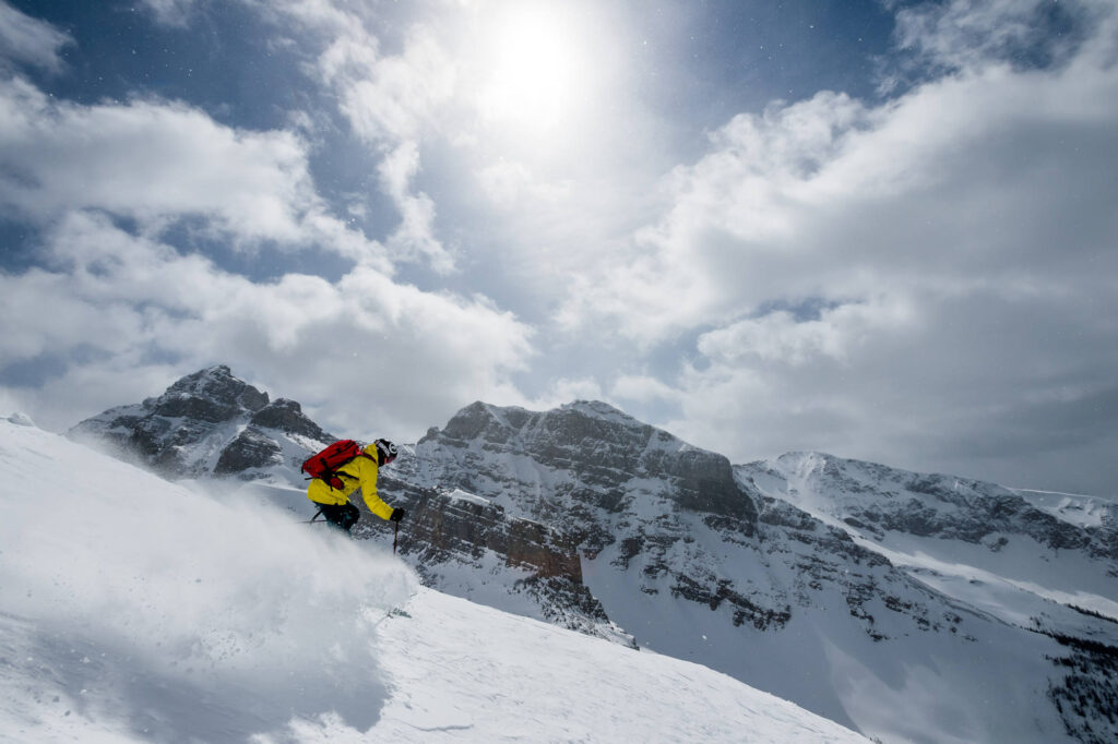 Skiing at Sunshine Village in Banff in November